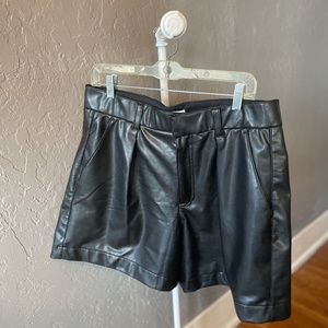 Abercrombie vegan leather shorts